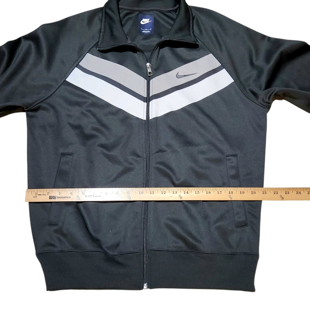 Nike Striker Chevron Track Jacket Mens L Grey Raglan 532919 060 Polyester Zip - Picture 10 of 14